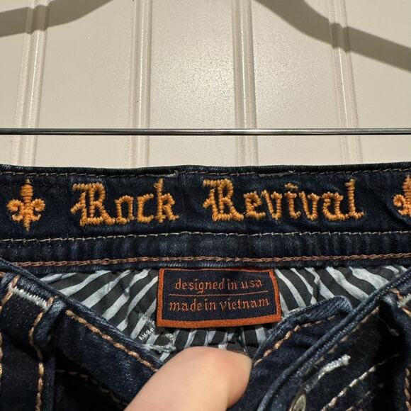 Rock Revival Eldora Bootcut Jeans Dark Wash Size 28 - Picture 3 of 7